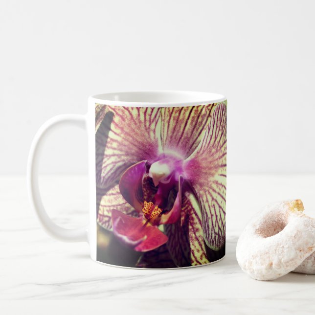 Orchid Flower Up Close Kaffemugg (Med munk)