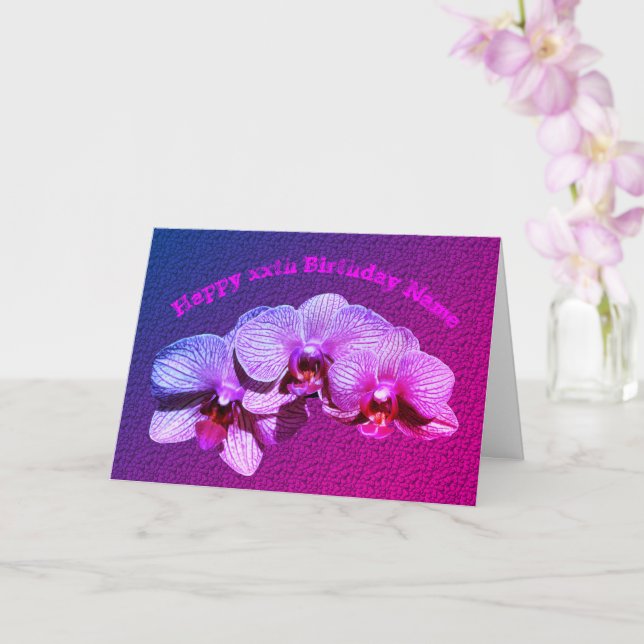 Orchid Flowers Personlig Birthday Kort (Orkide)