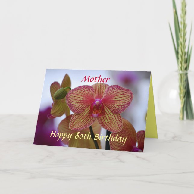 Orchid för Phalaenopsis för födelsedag för Kort (Framsida)