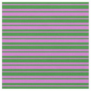 Orchid & Forest Grönt Stripe Mönster Tyg