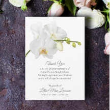 Orchid Funeral Firande of Life - tackkort