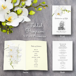 Orchid Funeral Program Firande of Life