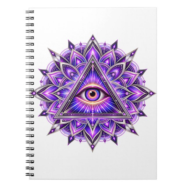 Orchid Geometry Eye Anteckningsbok (Framsidan)