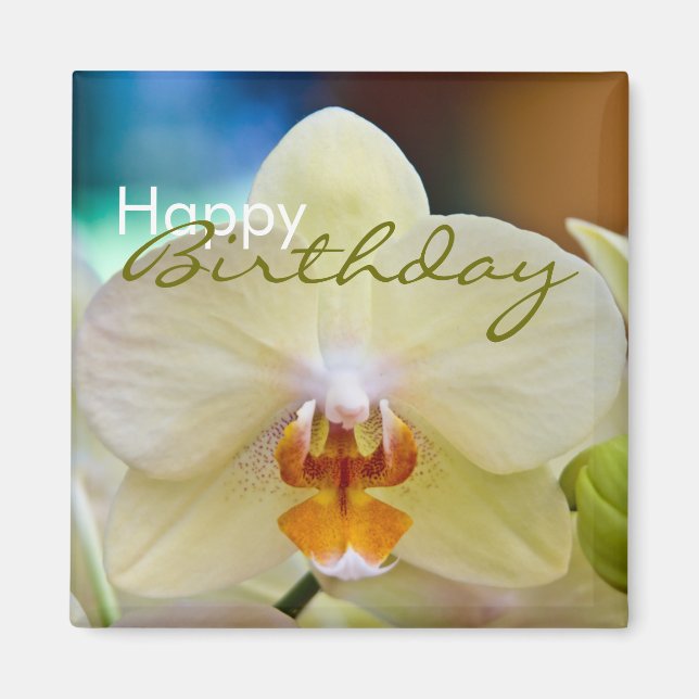Orchid ・ Grattis på födelsedagen Magnet (Framsidan)