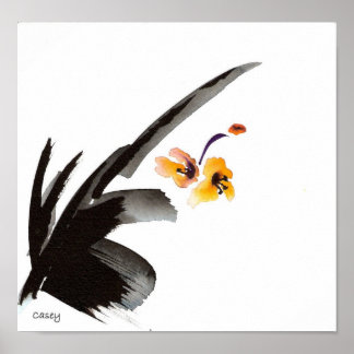 Orchid Gult Poster