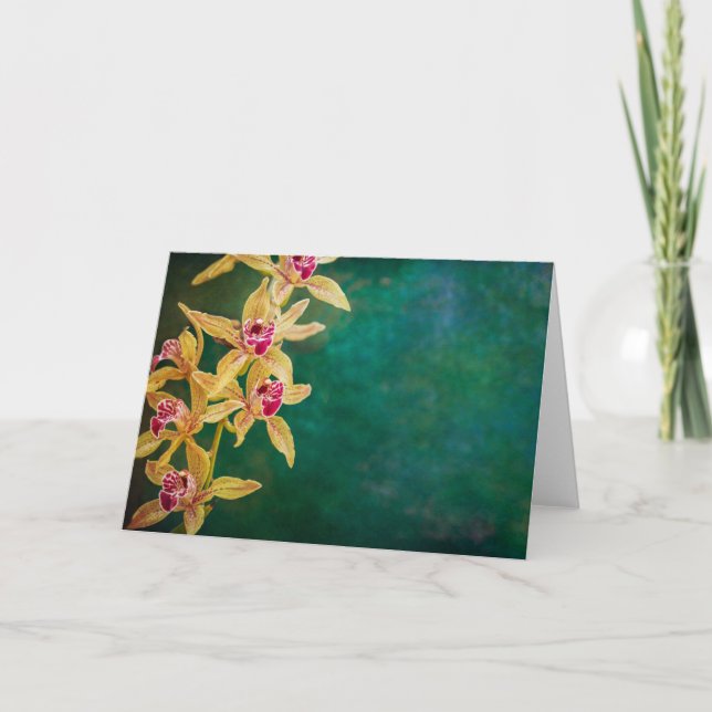 Orchid-hälsningskort, blank inuti kort (Framsida)