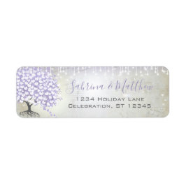 Orchid Heart Löv Träd Lilac Returadress Returadress Etikett