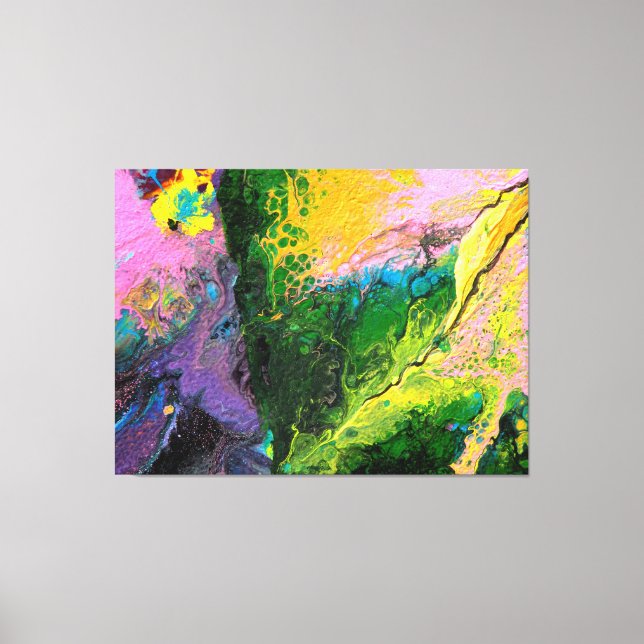 "Orchid in blooms #1", abstract, psychedelic Canvastryck (Framsida)