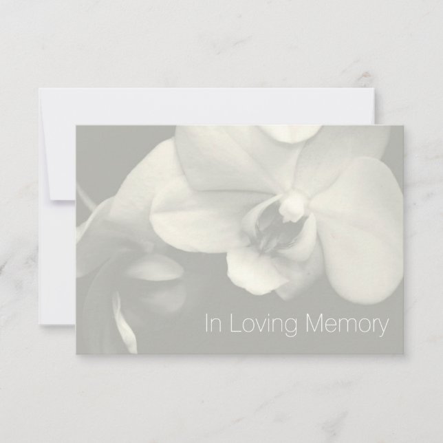Orchid in Loving Memory 6 Firande of Life Inbjudningar (Framsida)