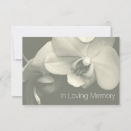 Orchid in Loving Memory Kaki Firande of Life Inbjudningar