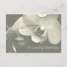 Orchid in Loving Memory Kaki Firande of Life Inbjudningar