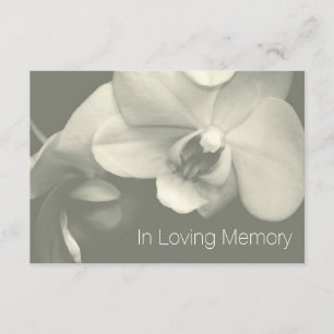 Orchid in Loving Memory Kaki Firande of Life Inbjudningar