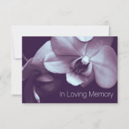 Orchid in Loving Memory Lila Firande of Life Inbjudningar
