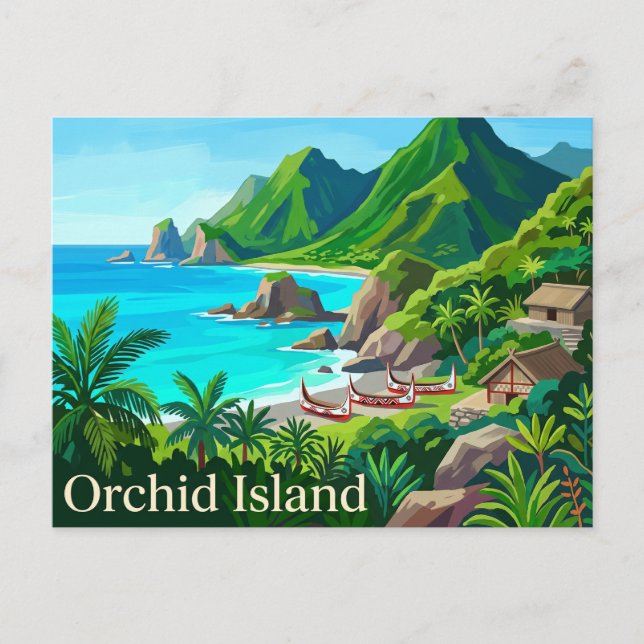 Orchid Island Taiwan Vykort (Framsida)
