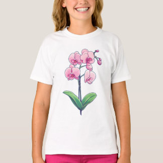 Orchid Kawaii Art T Shirt