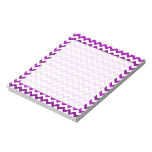 Orchid Lila Chevron White Anteckningsblock