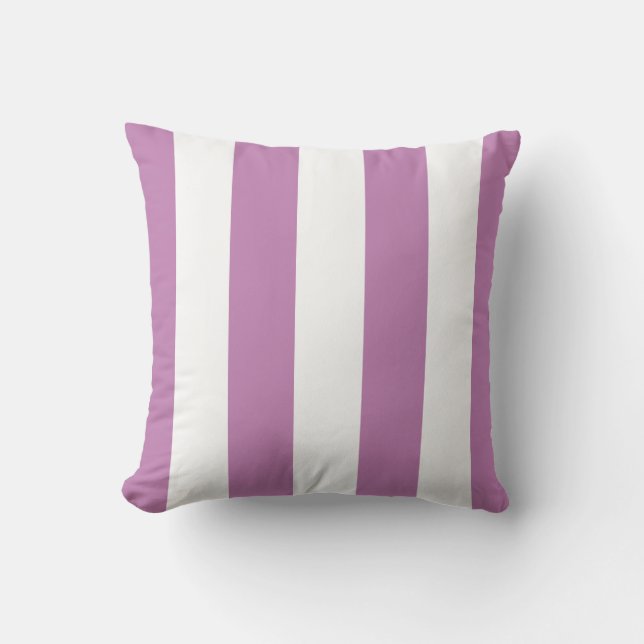 Orchid Lila och White Rand Pillow Kudde (Framsida)