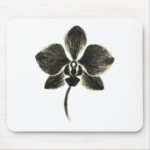 Orchid Line Teckning - Blommigt design på musmatta
