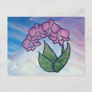 Orchid-målning Vykort