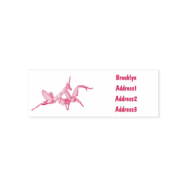 Orchid mantis tecknad illustration självfärgande stämpel (Design)