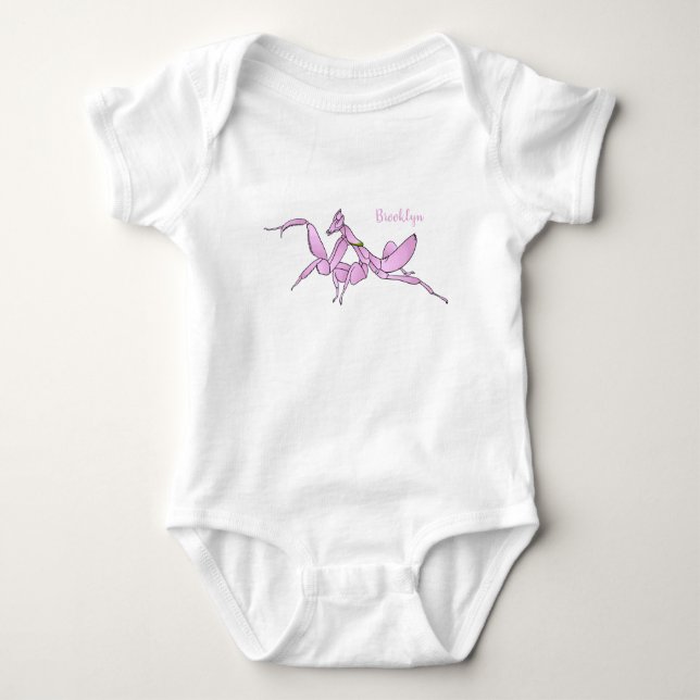 Orchid mantis tecknad illustration t shirt (Framsida)