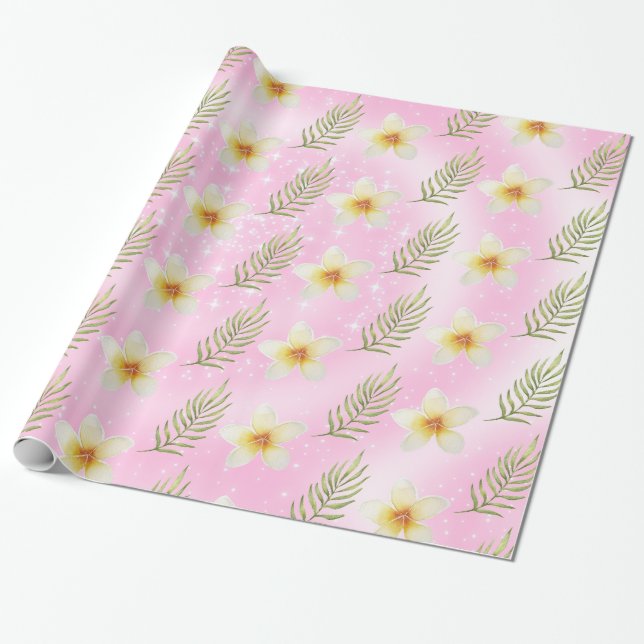 Orchid med Ferns Presentpapper (Utrullad)