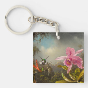 Orchid med två Hummingbird Heade