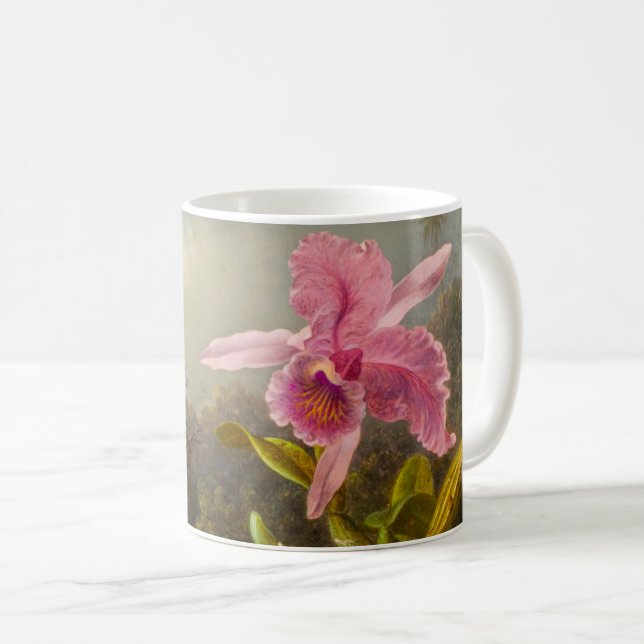 Orchid med två Hummingbird Heade Kaffemugg (Framsida höger)