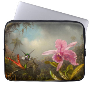 Orchid med två Hummingbird Heade Laptop Fodral