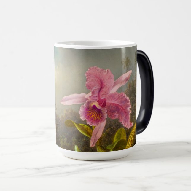 Orchid med två Hummingbird Heade Magisk Mugg (Framsida höger)