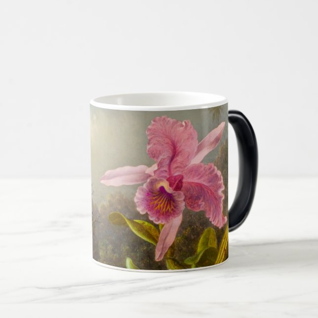 Orchid med två Hummingbird Heade Magisk Mugg (Framsida höger)