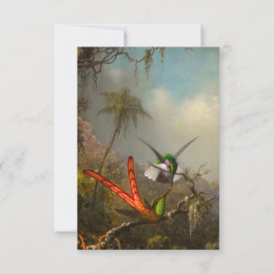 Orchid med två Hummingbird Heade OSA Kort