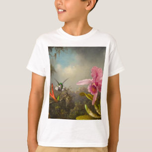 Orchid med två Hummingbird Heade T Shirt
