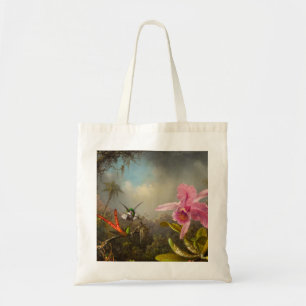 Orchid med två Hummingbird Heade Tygkasse