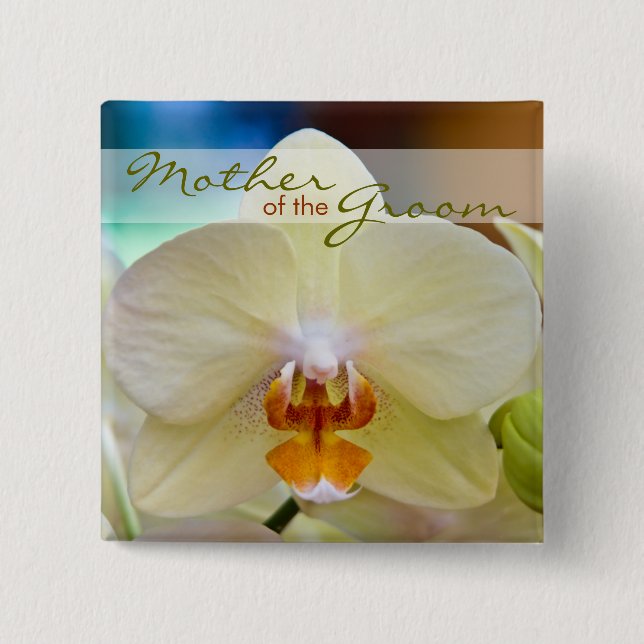 Orchid •, Modern av brudgumbröllop knäppas Knapp (Framsida)