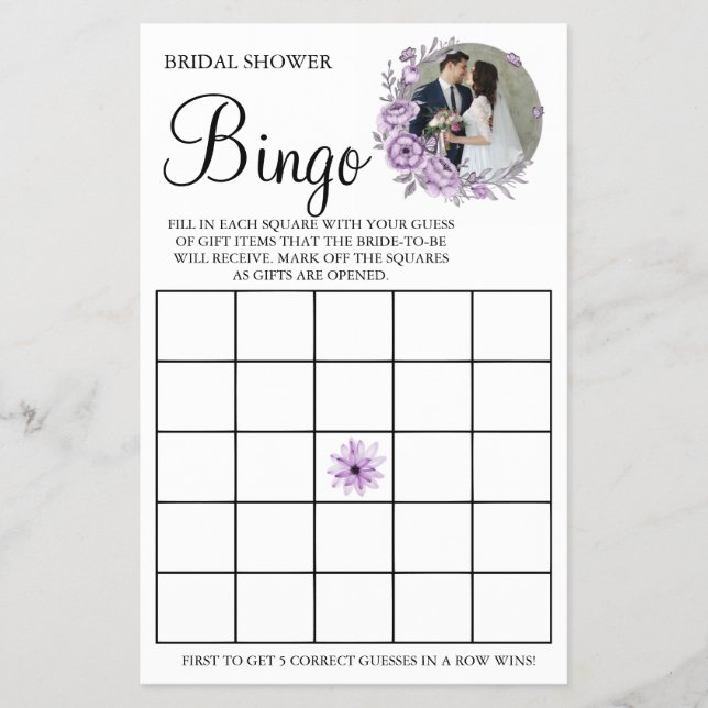 Orchid Möhippa Bingo-spelkort Flygblad (Framsidan)