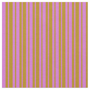 Orchid & Mörk Goldenrod Stripe Mönster Tyg