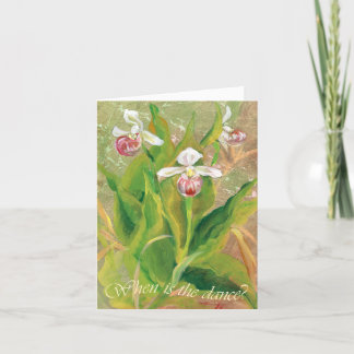 Orchid När är dansen? Anteckningskort