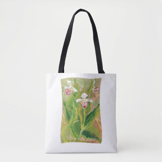 Orchid När är dansen? Shoulder Tote Tygkasse (Framsida)