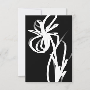 Orchid Noir: Abstrakt Black & White Kort