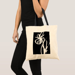 Orchid Noir: Abstrakt Black & White Tygkasse