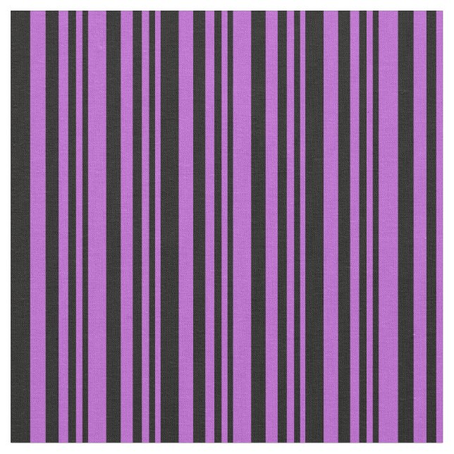 Orchid och Black Färgad Linjer Tyg (Närbild)