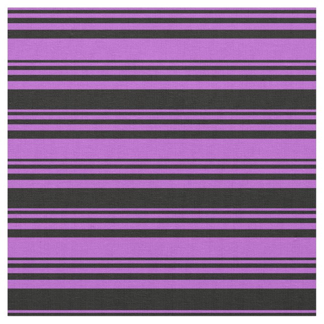 Orchid och Black Stripe/LUNDA Mönster Tyg (Närbild)