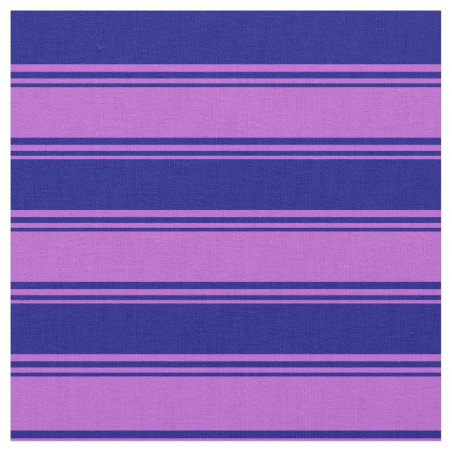 Orchid och Blue Färgad Linjer Tyg (Närbild)
