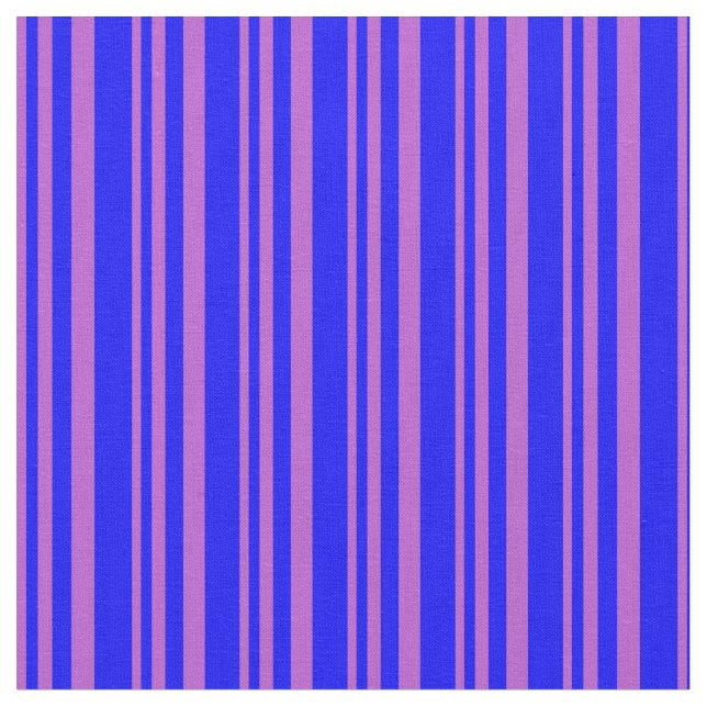 Orchid och Blue Rand Mönster Tyg (Närbild)