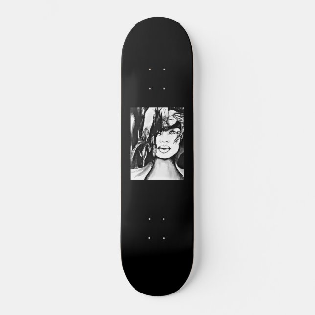 Orchid och Ghost Skateboard Deck av Samira Sperry (Framsida)