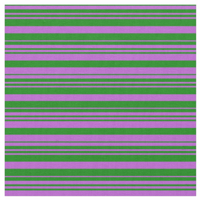 Orchid och Grönt Färgad stripe Mönster Tyg (Närbild)