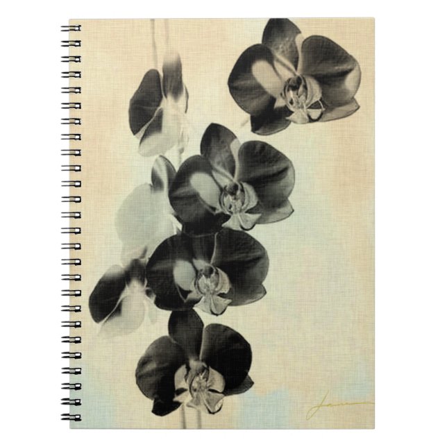 Orchid  paneler III Anteckningsbok Med Spiral (Framsidan)