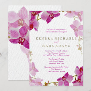 Orchid Paradise bröllopsinbjudningar Inbjudningar