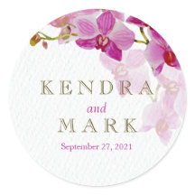 Orchid Paradise Wedding Stickers